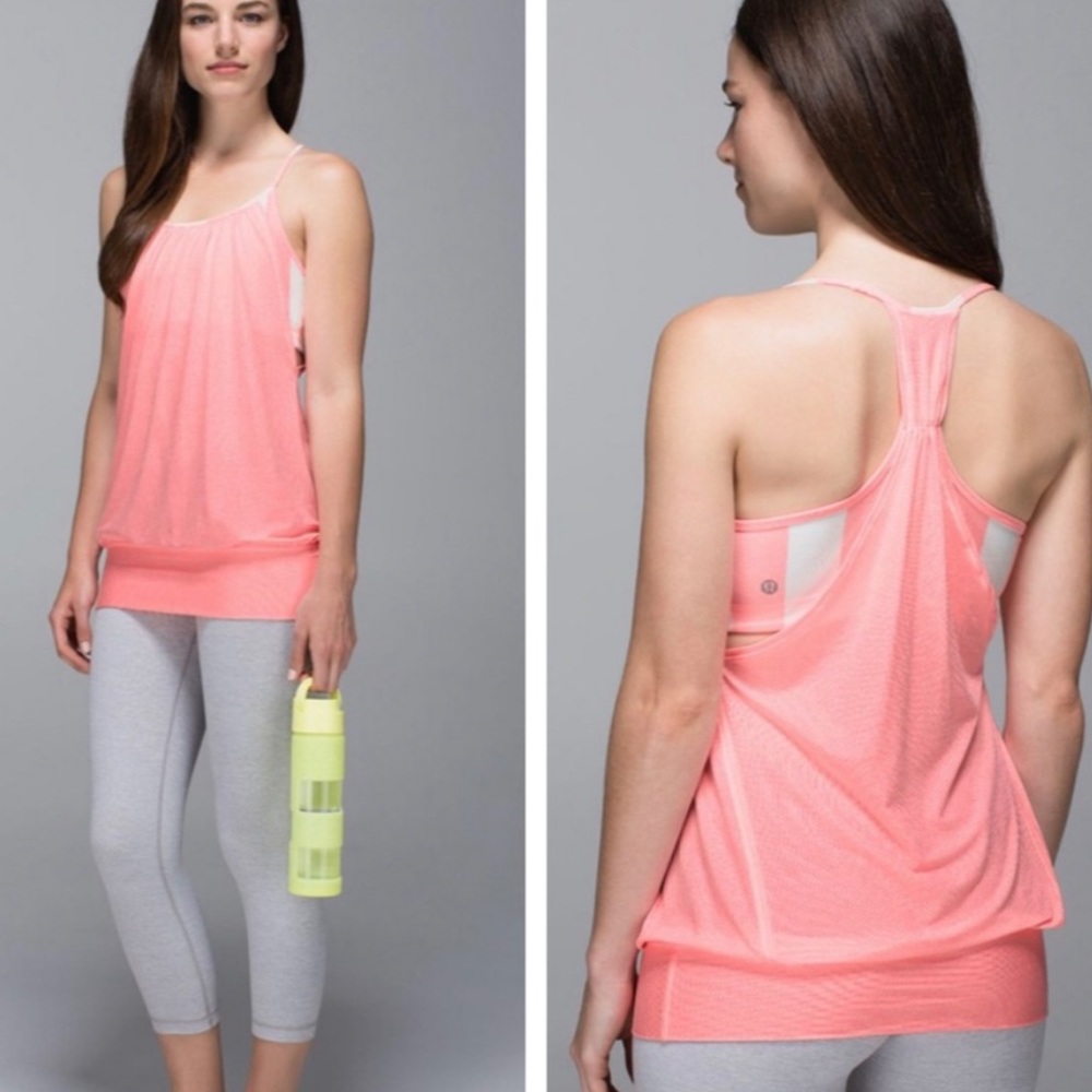 Lululemon pink stripe tank!